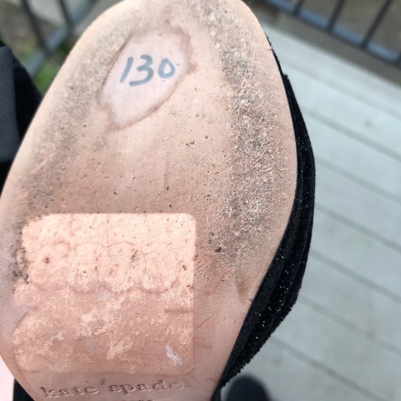 Kate Spade NY Briana Sparkle Velvet Block Slingback Platform Heels Size 6.5 - Picture 15 of 16